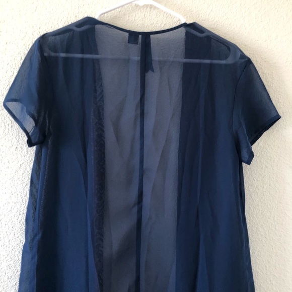 Blue Pettycoat Alley polyester open cardigan size small - Picture 7 of 7